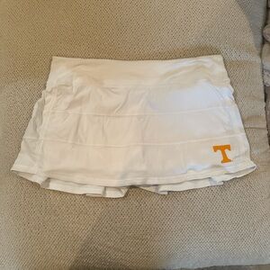 White Women's Skirt with Orange Logo